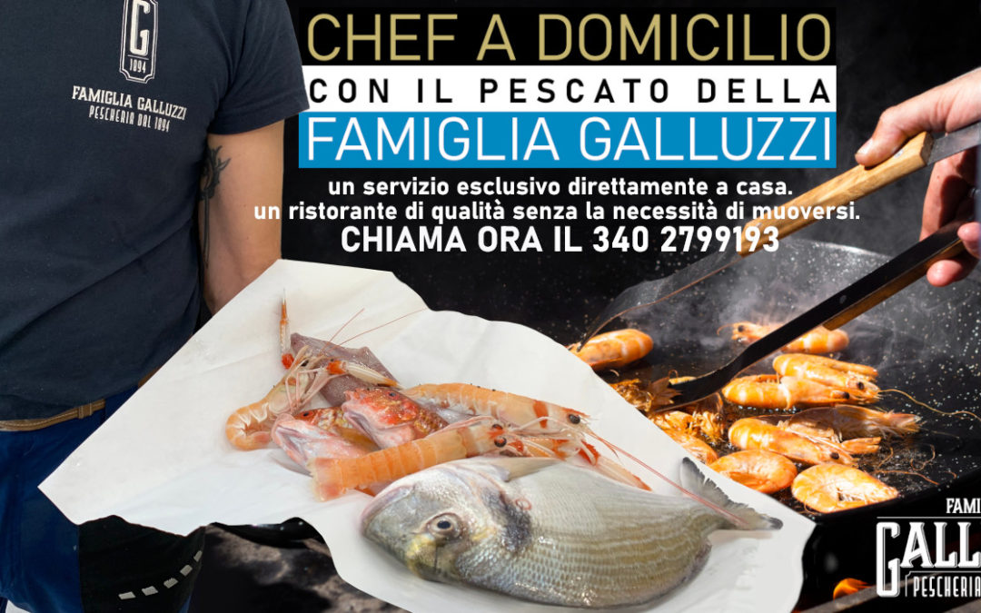 cena a domicilio con il pescato della Famiglia Galluzzi